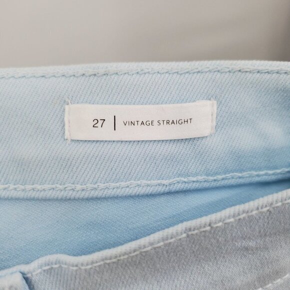 BLDWN Vintage Straight Jeans Hi-Rise Cropped Stretch 27 Womens NWOT Pool Blue - Picture 8 of 13